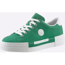 Sneaker RIEKER, Damen, Gr. 40, grün (grasgrün), Lederimitat, sportlich, Schuhe