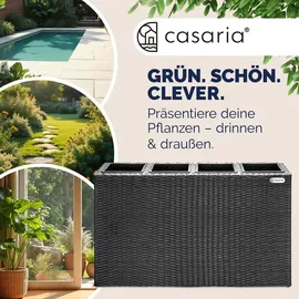 CASARIA Blumentopf 95 x 27 x 60 cm schwarz