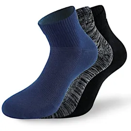Lenz Performance Quarter Tech Socken, blau/schwarz/grau, 43-46