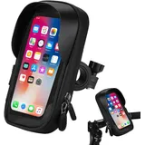 TENGWA Wasserdicht Handyhalterung Fahrrad für 4.5-6.5 Zoll Lenkertasche 360°Drehbarem Motorrad Handyhalter Smartphone mit Regenhaube Fahrradtasche Fahrradlenker Halter Tasche