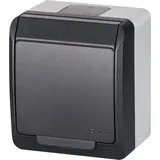 Elektro-Plast Schuko-Steckdose 1-fach IP44 Anthrazit