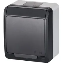 Elektro-Plast Schuko-Steckdose 1-fach IP44 Anthrazit
