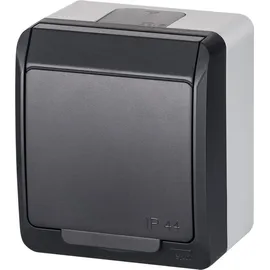 Elektro-Plast Schuko-Steckdose 1-fach IP44 Anthrazit