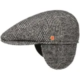 Mayser Merlino Flatcap Schirmmütze mit Ohrenklappen Handmade Made in EU Herren Winter schwarz-weiß 60 cm - 60