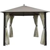 TrendLine Ersatzdach 2,98 x 2,98 für Pavillon Kos Taupe Pavillondach Zeltdach