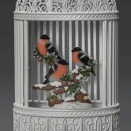 Konstsmide LED Wasserlaterne Rotkelchen im Baum Weiß,