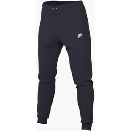 Nike Sporthose NIKE SPORTSWEAR "M NK CLUB BB JOGGER", Herren, Gr. S, N-Gr, obsidian, obsidian, weiß, Obermaterial: 80% Baumwolle, 20% Polyester, Hosen Sporthose, aus angerautem Fleece, mit elastischem Bund und Kordelzug