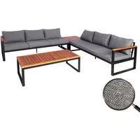 Mendler HWC-L26 Lounge-Set dunkelgrau