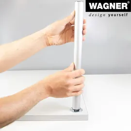 Wagner Möbelbein/Systemrohr TENO - Ø 30 x 87 mm, individuell kombinierbar, Stahl, weiß, Tragkraft 50 kg - 12161201