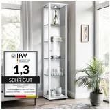 K-Möbel Glasvitrine C1014 176 x 37 x 33 cm Weiß