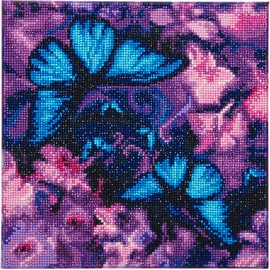 Crystal Art Leinwand Schmetterlinge 30x30cm CAK-AM1