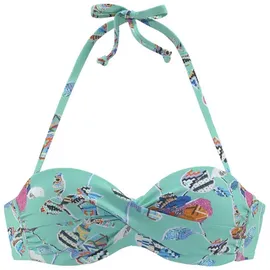 SUNSEEKER Bügel-Bandeau-Bikini-Top Damen Türkis/Mehrfarbig 36 Cup E