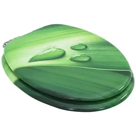 vidaXL Toilettensitz Soft-Close MDF Wassertropfen