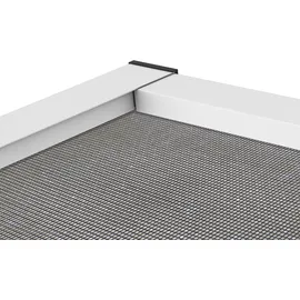 hecht International Fliegengitter mit Aluminiumrahmen 130 x 150 cm Weiß