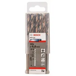Metallbohrer HSS-Co, DIN 338, 6,8 x 69 x 109 mm, 10er-Pack