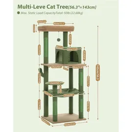 purpurra Kratzbaum 116 cm grün