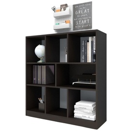 Coemo Standregal SPLIT, Schwarz Standregal 98x30x106 cm 8 Fächer MDF Raumteiler kombinierbar schwarz