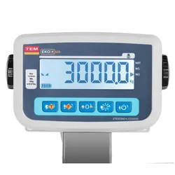 TEM Tierwaage - geeicht - 500 g (0-1.500 kg) / 1 kg (1.500-3.000 kg) - tiergerecht mit Gitter - LCD