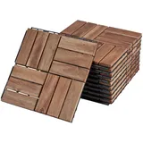 casa.pro Klickfliesen Alliste 10er Set 12 Lamellen 0,9 m2 beige/braun