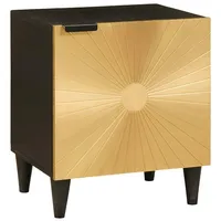 VidaXL Nachttisch Schwarz und Gold 40 x 33.5 x