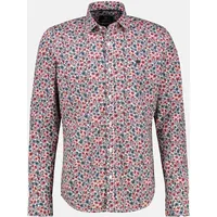 Lerros Langarmhemd für Herren, floral bedruckt - Earth Red