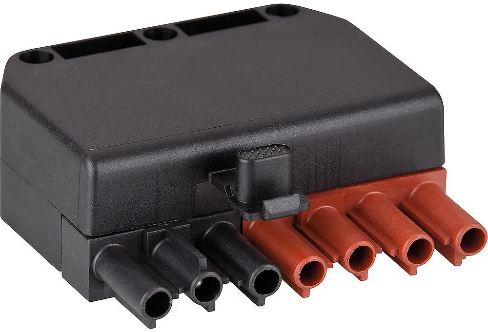 Stecker 7-polig schwarz/braun, 250/400V, 16A System Wieland