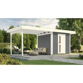 Weka Designhaus 172 B 5,3 x 2,41 m grau inkl. Anbau