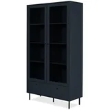 furn.design Vitrine Barina 100 x 183 x 40 cm Blau