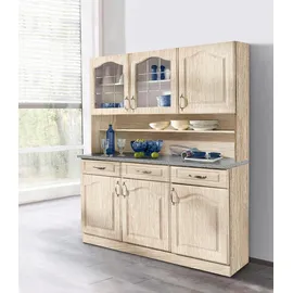 WIHO KÜCHEN Küchenbuffet Linz 120 x 50 x 180 cm Braun