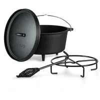 Klarstein Galloway Dutch Oven 7.6 BBQ-Topf Gusseisen Standfüße Größe
