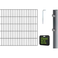 GAH Alberts Alberts Doppelstabmattenzaun »Grundset«, Höhe 140 cm, Gesamtlänge: 4-30 m zum Einbetonieren,