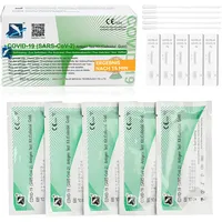 Corona Laientest Selbsttest Covid-19 Antigentest auf SARS-CoV-2 Schnelltest zur Eigenanwendung Testkassete Probentupfer Antigenextrakt