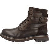 Dockers by Gerli Herren Combat Boots, Männer Stiefeletten,warm gefüttert,uebergangsstiefel,schnürstiefel,Winterstiefel,braun,43 EU