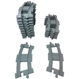 LEGO® LEGO® DUPLO® Eisenbahn Schienen Kurve Hellgrau Menge 25x Spielbausteine, (Bausteine, 25 St., Kreativ-Set), Made in Europe grau