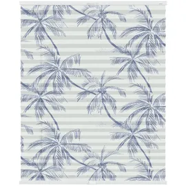 Lichtblick Plissee 70 x 130 cm Blueprint Palms blau