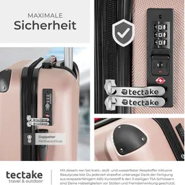 Tectake Pucci Koffer-Set 4-tlg. gold