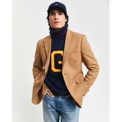 Gant für Herren. 7706292 Slim Fit Wolle Flanell Club Jacke beige (48), Lässig