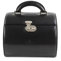 Windrose Schmuckschatulle Merino Jewelry Box Round Black