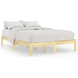 vidaXL Massivholzbett 200 x 200 cm Braun