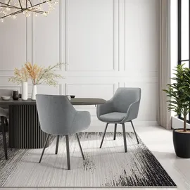 Tectake Armlehnstuhl Alicon gepolstert 57 x 59 x 88 cm,