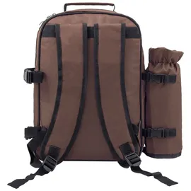anndora Picknickrucksack 2 Personen +Picknickdecke braun Retro