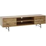 KADIMA DESIGN Eiche TV-Unterschrank, Modernes Linienmuster, 160cm Breit, Robuste Materialien