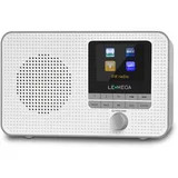 LEMEGA IR1 Tragbares WiFi Internetradio,DAB/DAB+/FM Digitalradio,Bluetooth,Doppelwecker,Schlaf-Snooze-Timer,60 Voreinstellungen,Kopfhörerausgang,Farbdisplay,Batterie- oder Netzbetrieb,Grau