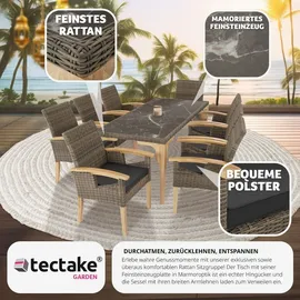 Tectake Foggia Rattan Sitzgruppe 9-tlg. natur