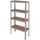 pro-bau-tec Schwerlastregal Holz/Stahl 150 x 75 x 30 cm silber