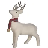 Beliani Dekofigur MUSTOLA Rentier 48 cm Weiß