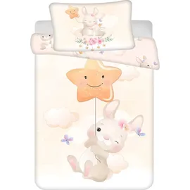 Jerry Fabrics Babybettwäsche Bunny Star Baby 100 x 135 + 40x60 cm
