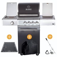 ALLGRILL CHEF Paket S2 Backburner Seitenkocher Steakzone GRATIS: Cover,