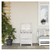 vidaXL Gartentruhe 50 x 49 x 56,5 cm Weiß