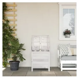 vidaXL Gartentruhe 50 x 49 x 56,5 cm Weiß